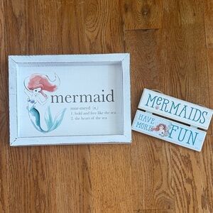Little Mermaid Wall Art Set